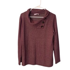 Cozy Cowl Neck Sweater with Button Detail